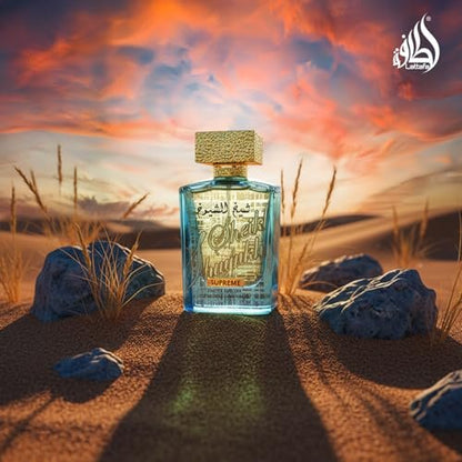 Lattafa Sheikh Al Shuyukh Supreme – Spicy, Sweet, Woody, Amber Eau de Parfum – Long-Lasting Unisex Fragrance (3.4 oz / 100 ml)