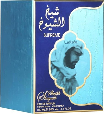 Lattafa Sheikh Al Shuyukh Supreme – Spicy, Sweet, Woody, Amber Eau de Parfum – Long-Lasting Unisex Fragrance (3.4 oz / 100 ml)