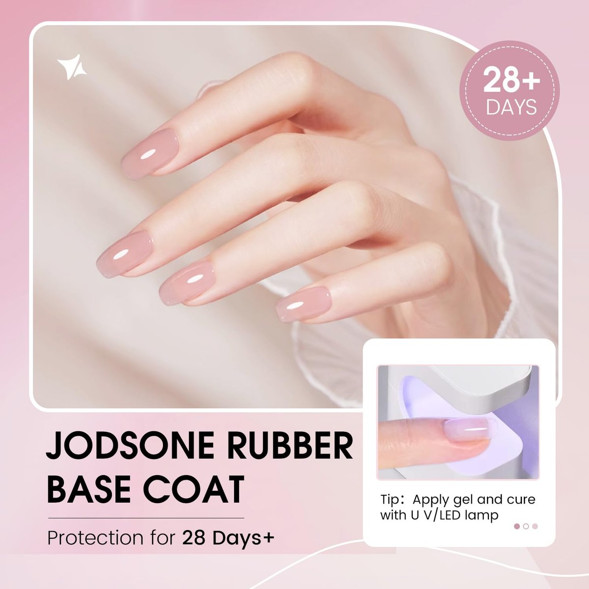 JODSONE Rubber Base Builder Gel for Nails – 6 Colors 10ml Set for Nail Thickening, Strengthening, and Natural Nude/Purple/Pink/Brown Shades - görsel 9