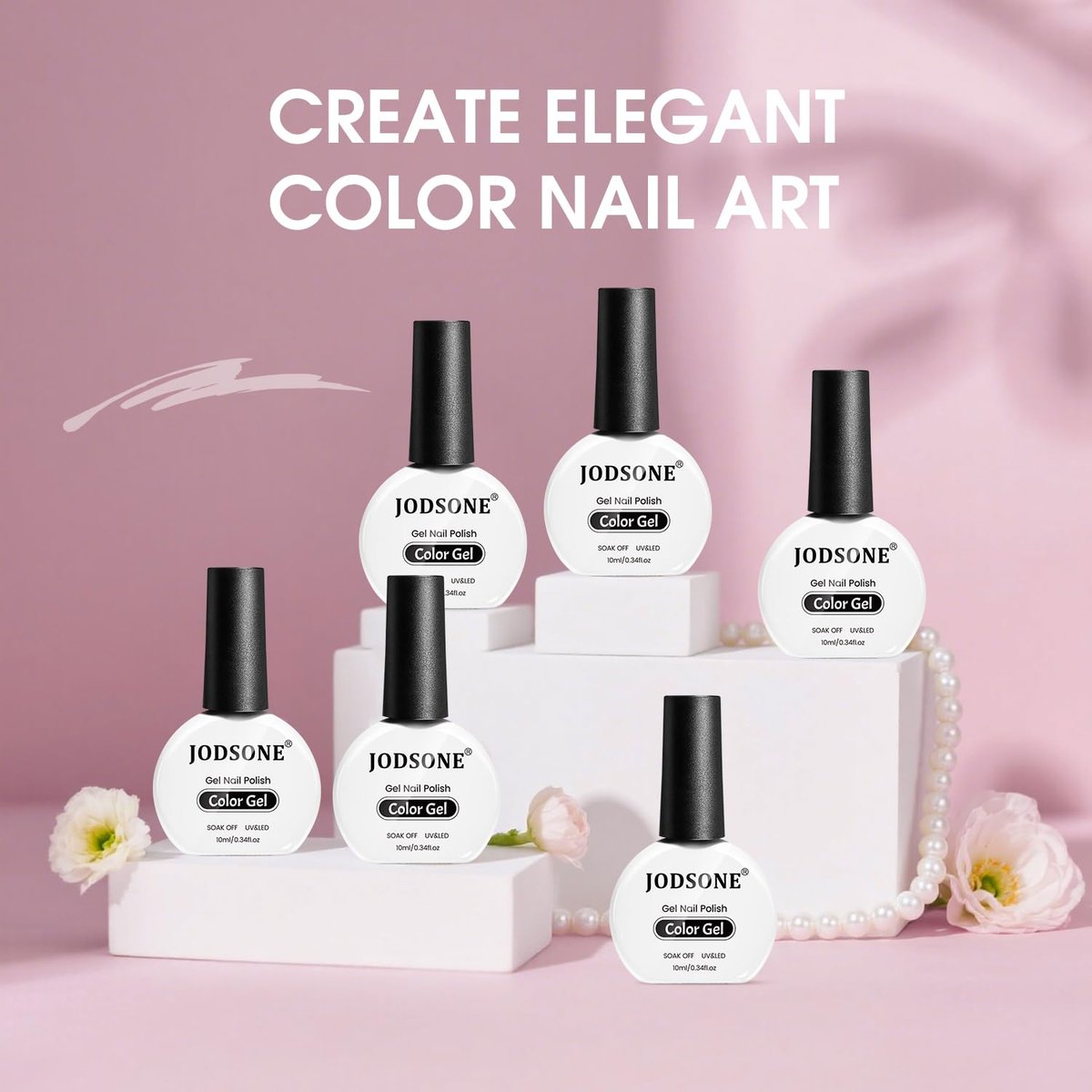 JODSONE Rubber Base Builder Gel for Nails – 6 Colors 10ml Set for Nail Thickening, Strengthening, and Natural Nude/Purple/Pink/Brown Shades - görsel 15