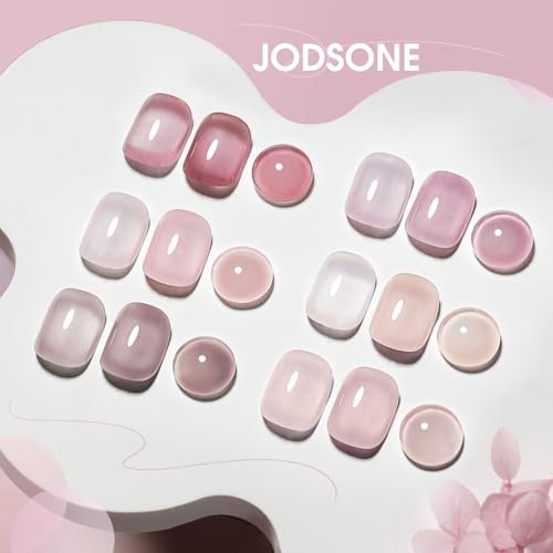 JODSONE Rubber Base Builder Gel for Nails – 6 Colors 10ml Set for Nail Thickening, Strengthening, and Natural Nude/Purple/Pink/Brown Shades - görsel 12