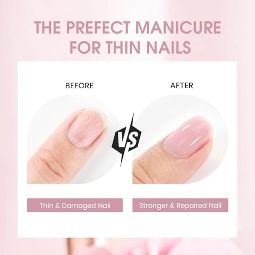 JODSONE Rubber Base Builder Gel for Nails – 6 Colors 10ml Set for Nail Thickening, Strengthening, and Natural Nude/Purple/Pink/Brown Shades - görsel 6
