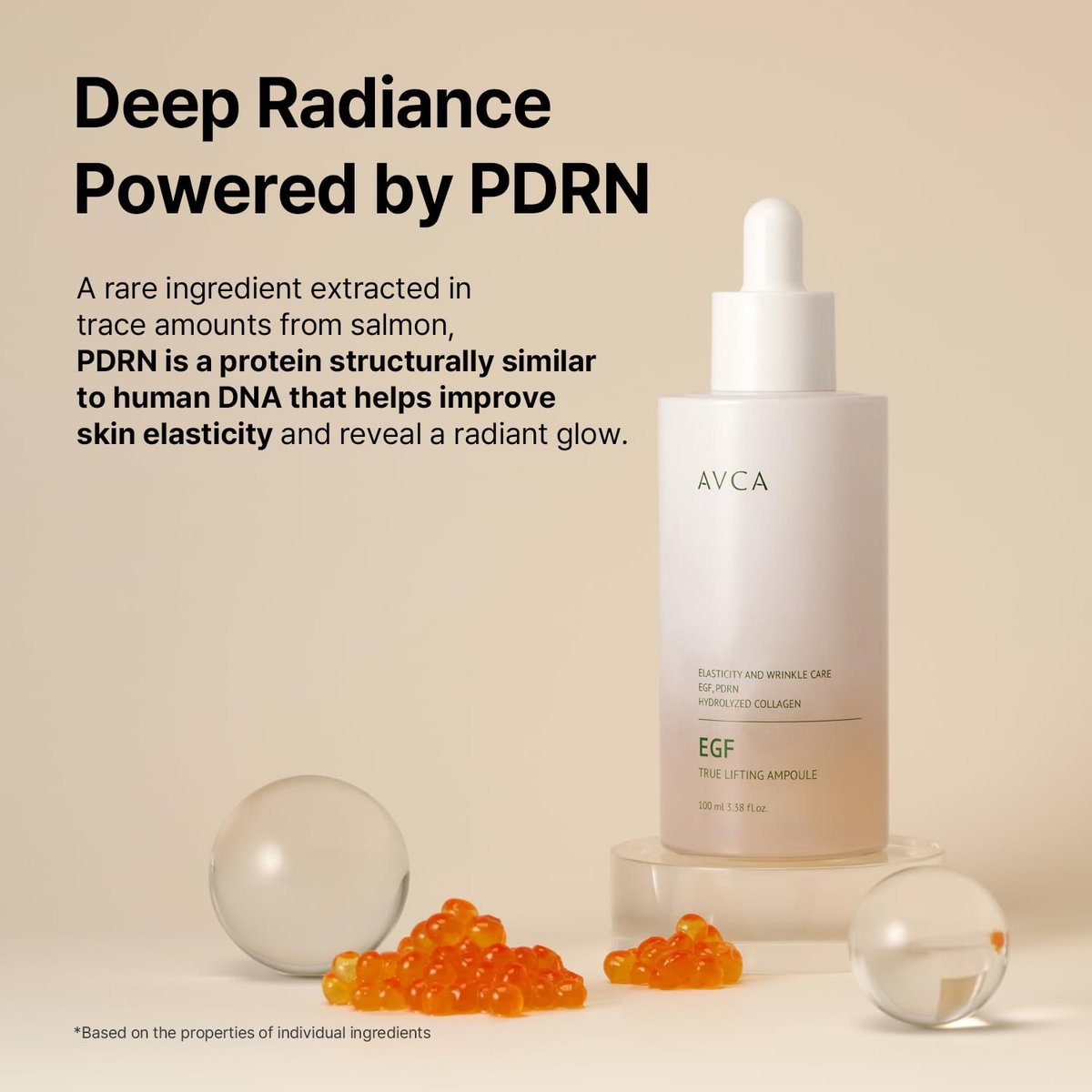 AVCA EGF & PDRN Lifting Serum 100ml – Firming & Elasticity Support with Hydrolyzed Collagen + Panthenol, Anti-Aging K-Beauty Serum Avelisse