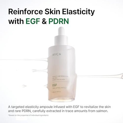 AVCA EGF & PDRN Lifting Serum 100ml – Firming & Elasticity Support with Hydrolyzed Collagen + Panthenol, Anti-Aging K-Beauty Serum Avelisse