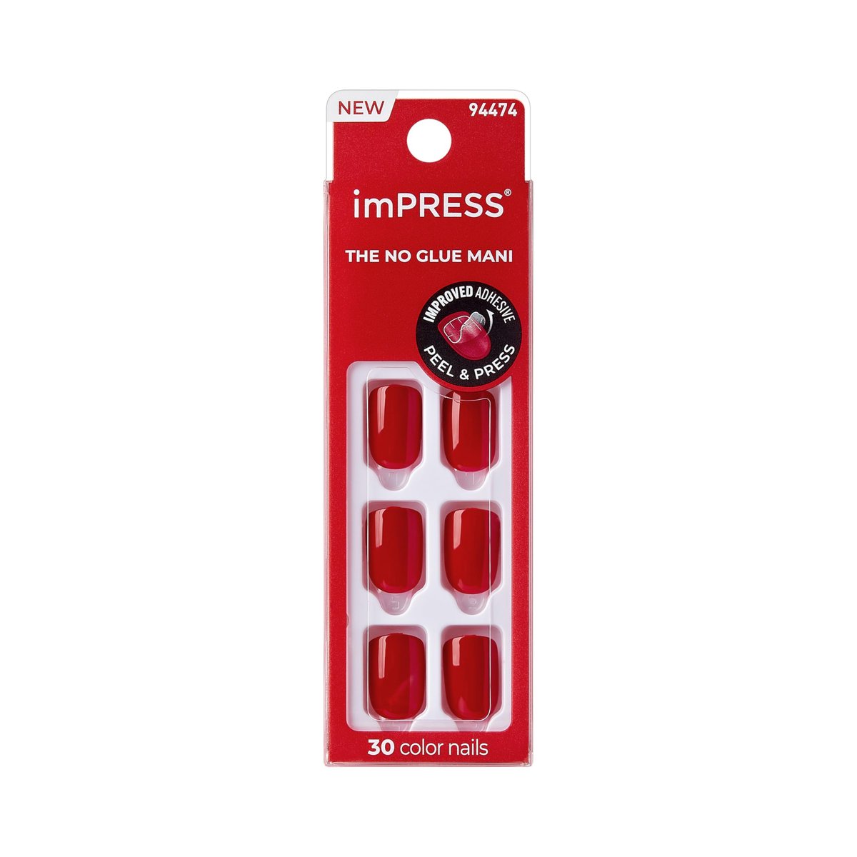 imPRESS Golden Harvest No Glue Press On Nails - Short Squoval Shape, 30 Nails with Prep Pad & Tools - görsel 1
