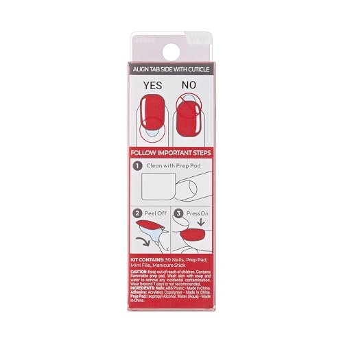 imPRESS Golden Harvest No Glue Press On Nails - Short Squoval Shape, 30 Nails with Prep Pad & Tools - görsel 16