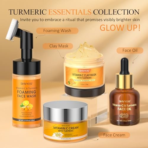 SHVYOG Vitamin C Turmeric Face Wash with Brush - Foaming Facial Cleanser for Dark Spots, Uneven Skin Tone, Moisturizing & Exfoliating, 3.72 Fl Oz - görsel 14