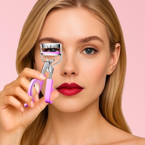 Goldenrich Eyelash Curler with 6 Replacement Pads – Painless Perfect Curl for All Eye Shapes (Silver Purple Pink) - görsel 9