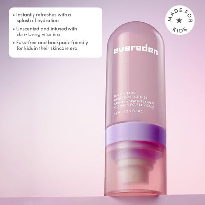 Evereden Kids Multi-Vitamin Hydrating Face Mist – Nourishing Face Spray with Peach & Mango Juice for Ages 6+ Avelisse