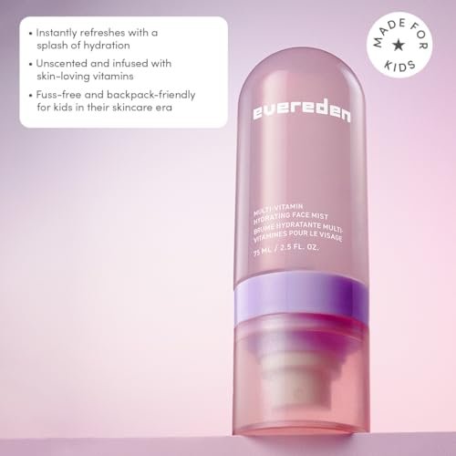 Evereden Kids Multi-Vitamin Hydrating Face Mist – Nourishing Face Spray with Peach & Mango Juice for Ages 6+ Avelisse