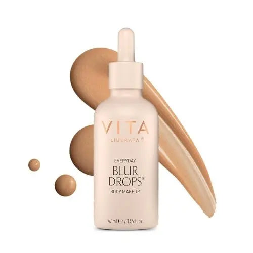 VITA LIBERATA Everyday Body Blur Drops Medium 1.59 Fl Oz – Wash Off Tanning Body Makeup with Water-Resistant Matte Satin Finish Avelisse