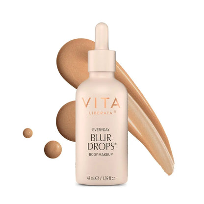 VITA LIBERATA Everyday Body Blur Drops Medium 1.59 Fl Oz – Wash Off Tanning Body Makeup with Water-Resistant Matte Satin Finish Avelisse
