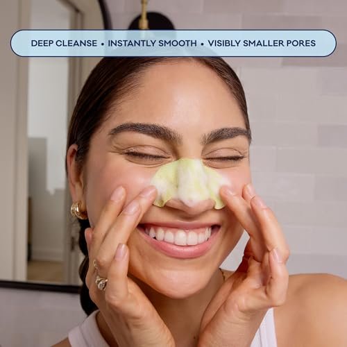 Bioré Pore Refining Bubbling Nose Mask with Glycolic Acid and Hyaluronic Acid – Deep Pore Cleansing Exfoliating Mask, 8 Ct - görsel 8