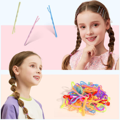 Teenitor 193-Piece Hair Accessories Set for Girls – Mini Hair Clips, Small Claw Clips, Bobby Pins & Hair Ties, Multicolor