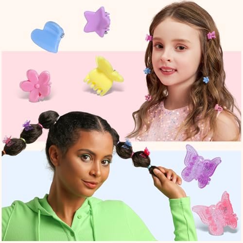 Teenitor 193-Piece Hair Accessories Set for Girls – Mini Hair Clips, Small Claw Clips, Bobby Pins & Hair Ties, Multicolor - görsel 5