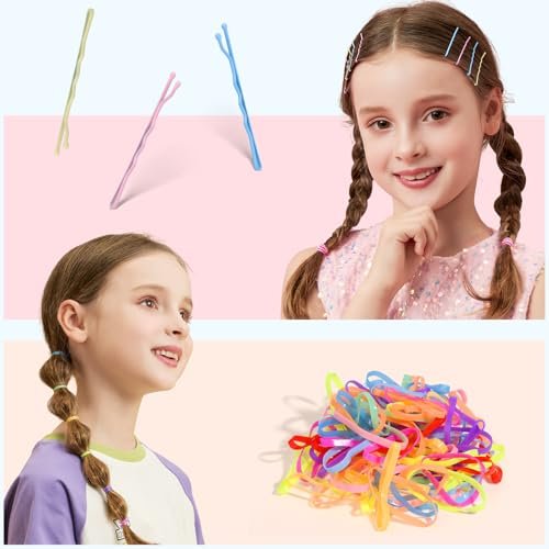 Teenitor 193-Piece Hair Accessories Set for Girls – Mini Hair Clips, Small Claw Clips, Bobby Pins & Hair Ties, Multicolor - görsel 9