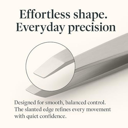 THEMOA Precision Tweezers Set – Stainless Steel Pointed & Slant Tip Tweezers for Eyebrow, Facial Hair, Ingrown Hair, Professional Beauty Tool with Case Avelisse