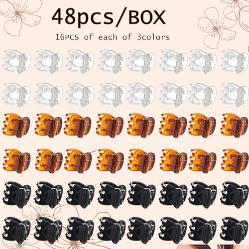 Mini Hair Claw Clips - 48 Pcs Strong Grip – Professionals who need hair to stay put during long days – Image 8