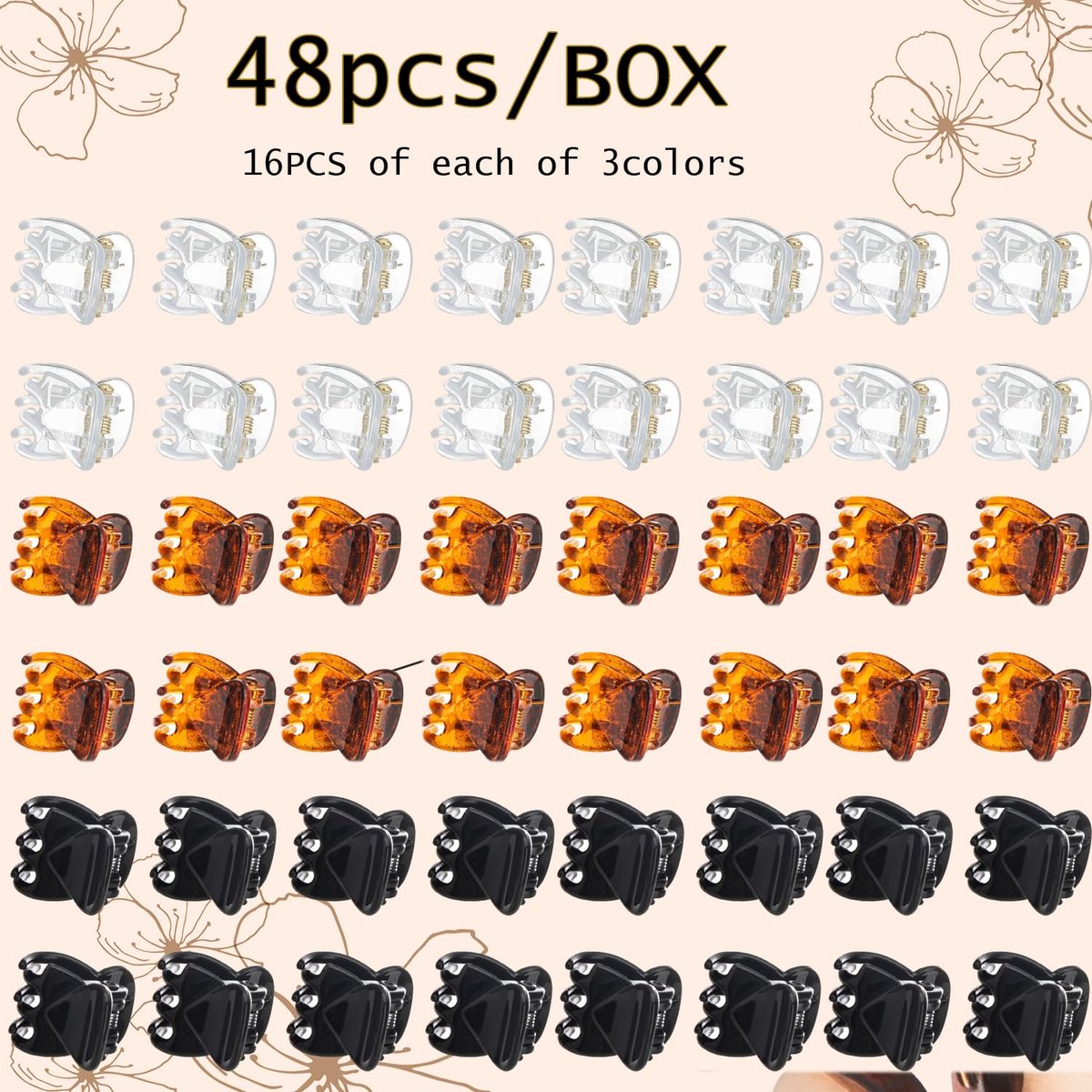 Mini Hair Claw Clips - 48 Pcs Strong Grip – Parents seeking safe, non-snagging clips for babies and toddlers – Image 7