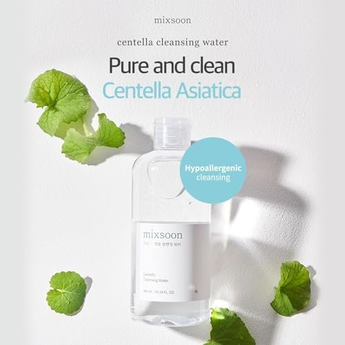 mixsoon Centella Cleansing Water 10.14 fl oz / 300ml – Gentle Face Cleanser for Sensitive Skin with Centella Asiatica & Aloe Vera for Korean Glass Skin Avelisse