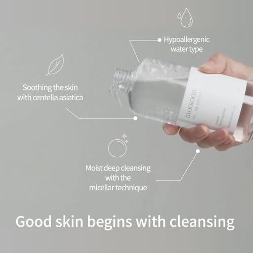 mixsoon Centella Cleansing Water 10.14 fl oz / 300ml – Gentle Face Cleanser for Sensitive Skin with Centella Asiatica & Aloe Vera for Korean Glass Skin Avelisse