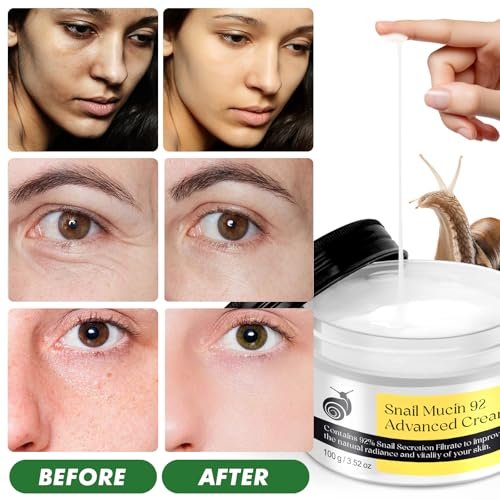 Snail Mucin Serum & Moisturizer – Daily Face Serum for All Skin Types, 3.52 oz Avelisse