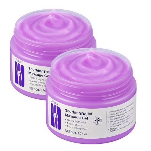 Jonider Umex 2PCS Soothing Relief Massage Gel - Purple Joint Gel for Knees, Neck, Hands, Feet & Back Avelisse