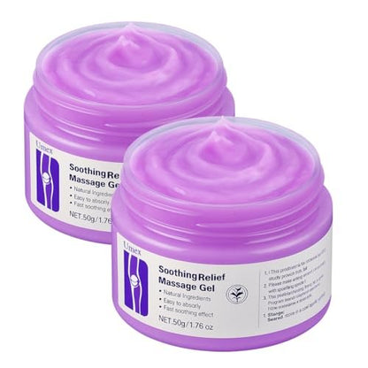 Jonider Umex 2PCS Soothing Relief Massage Gel - Purple Joint Gel for Knees, Neck, Hands, Feet & Back Avelisse