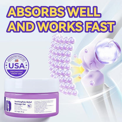 Jonider Umex 2PCS Soothing Relief Massage Gel - Purple Joint Gel for Knees, Neck, Hands, Feet & Back Avelisse