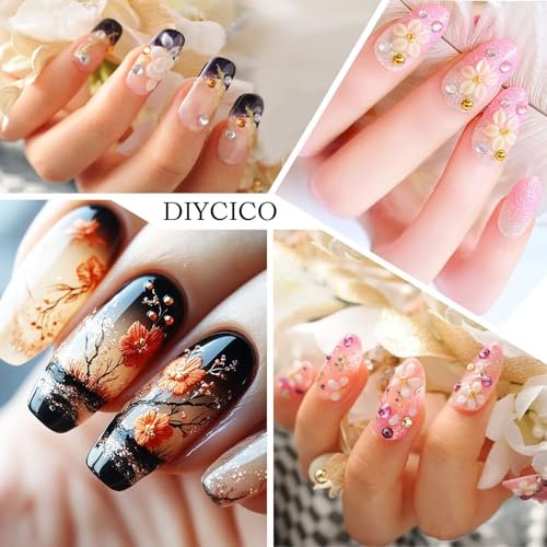 DIYCICO 27Pcs Nail Art Brush Set – Complete Nail Art Tools Kit with Resin Palette, Sculpture Pens, Dotting Tools for DIY Nail Design - görsel 14
