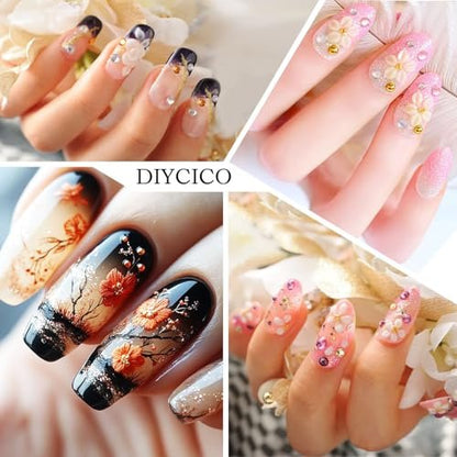DIYCICO 27Pcs Nail Art Brush Set – Complete Nail Art Tools Kit with Resin Palette, Sculpture Pens, Dotting Tools for DIY Nail Design