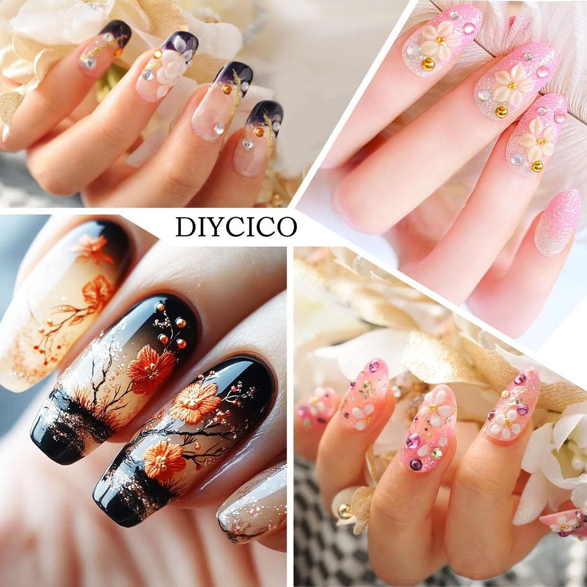 DIYCICO 27Pcs Nail Art Brush Set – Complete Nail Art Tools Kit with Resin Palette, Sculpture Pens, Dotting Tools for DIY Nail Design - görsel 13