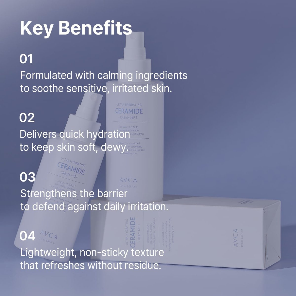 AVCA Ultra Hydrating Ceramide Cream Mist – Milky Face Mist with 5 Ceramides, Deep Moisture & Dewy Glow, Lightweight Facial Spray for All Skin Types (5.07 fl oz) Avelisse
