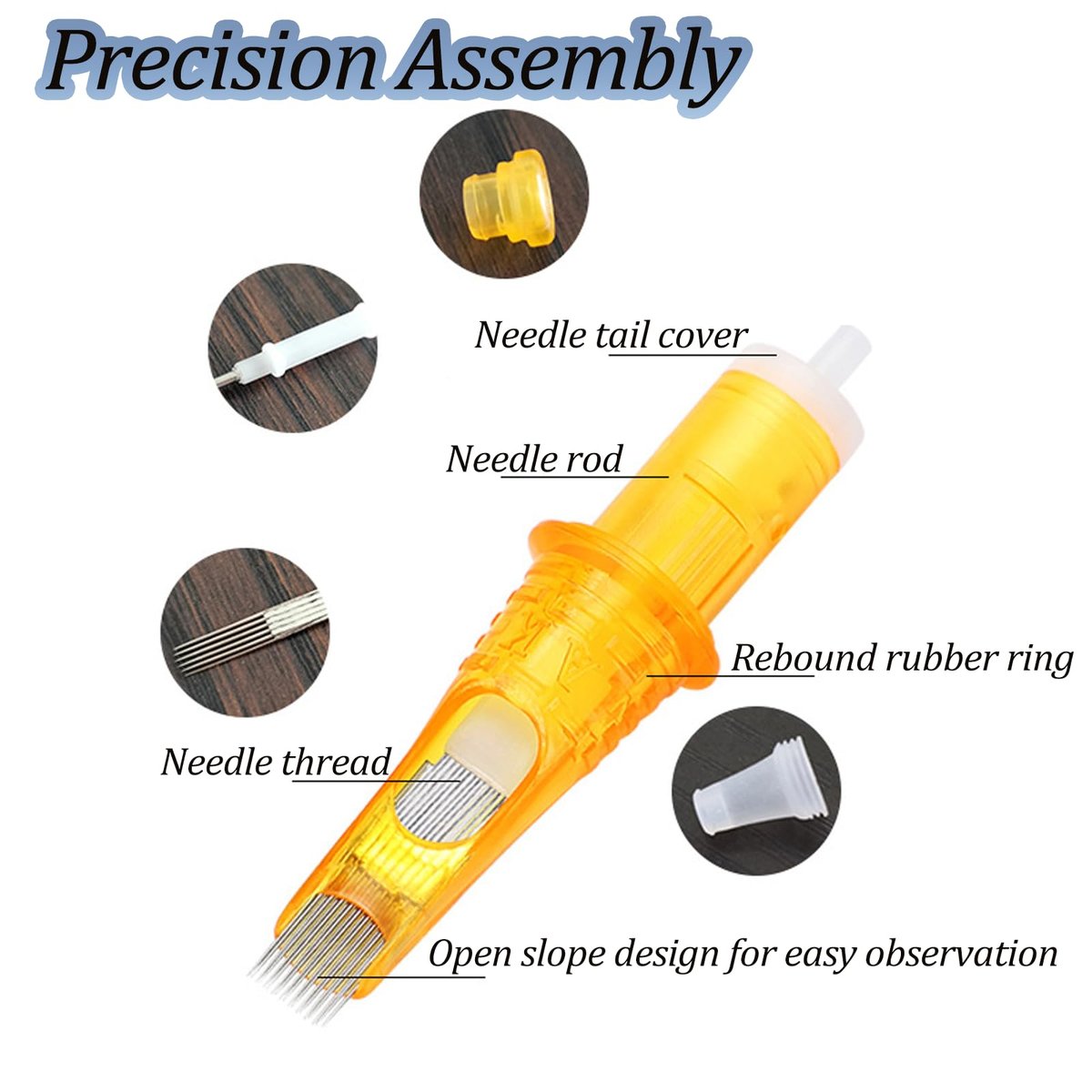 HOINCO 50-Piece Tattoo Cartridge Needles Assorted Mixed Sizes - Round Liner, Shader, Magnum 12 Standard 3RL 5RL 7RL 9RL 3RS 5RS 7RS 5RM 7RM 5M1 - görsel 5