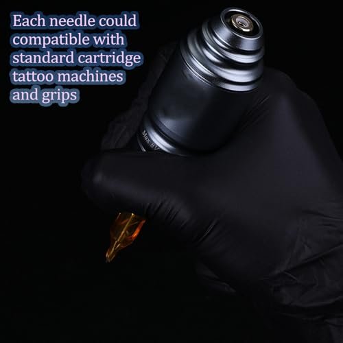 HOINCO 50-Piece Tattoo Cartridge Needles Assorted Mixed Sizes - Round Liner, Shader, Magnum 12 Standard 3RL 5RL 7RL 9RL 3RS 5RS 7RS 5RM 7RM 5M1 - görsel 4