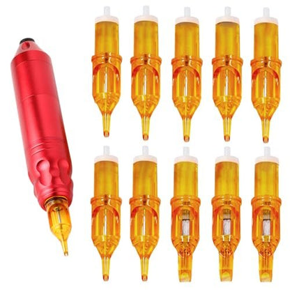 HOINCO 50-Piece Tattoo Cartridge Needles Assorted Mixed Sizes - Round Liner, Shader, Magnum 12 Standard 3RL 5RL 7RL 9RL 3RS 5RS 7RS 5RM 7RM 5M1