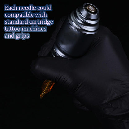 HOINCO 50-Piece Tattoo Cartridge Needles Assorted Mixed Sizes - Round Liner, Shader, Magnum 12 Standard 3RL 5RL 7RL 9RL 3RS 5RS 7RS 5RM 7RM 5M1
