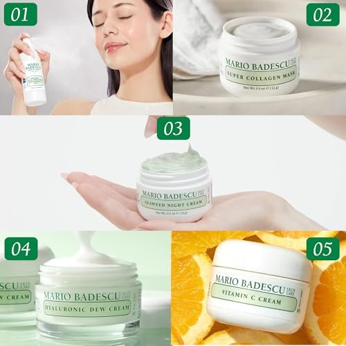 A Little Bit of Mario 10-Piece Skincare Kit – Vitamin C Serum, Glycolic Acid Toner, Hyaluronic Dew Cream, Collagen Mask, HOCI Spray & Cleanser – Brightening, Anti-Aging & Hydration – Travel & Gift Set Avelisse