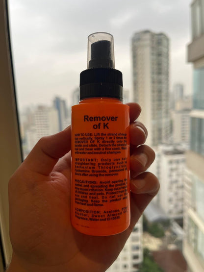 Keratin FiX Remover of K – Professional Keratin Bond Adhesive Remover for Hair Extensions – 100 ml Spray Avelisse
