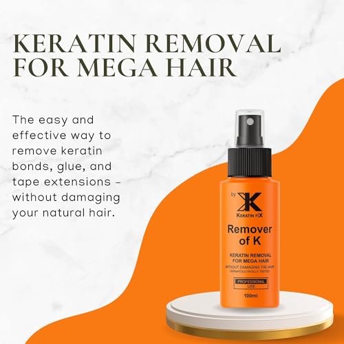 Keratin FiX Remover of K – Professional Keratin Bond Adhesive Remover for Hair Extensions – 100 ml Spray Avelisse