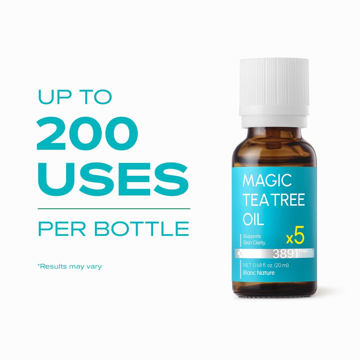 BLANC NATURE Magic Tea Tree Oil Spot Care for Face - Clarifying Facial Oil for Oily & Sensitive Skin, Lightweight & Fast Absorption, Vegan Korean Skincare, 0.68 fl oz (20ml) Avelisse