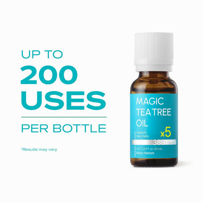 BLANC NATURE Magic Tea Tree Oil Spot Care for Face - Clarifying Facial Oil for Oily & Sensitive Skin, Lightweight & Fast Absorption, Vegan Korean Skincare, 0.68 fl oz (20ml) Avelisse