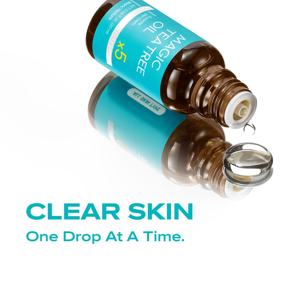BLANC NATURE Magic Tea Tree Oil Spot Care for Face - Clarifying Facial Oil for Oily & Sensitive Skin, Lightweight & Fast Absorption, Vegan Korean Skincare, 0.68 fl oz (20ml) Avelisse