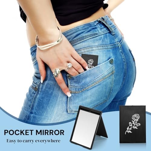 ZOOFOX 50 Pieces Mini Folding Mirror Bulk - Compact Makeup Mirror for Purse, Portable Travel Mirror for Women Party Favors Daily Use Avelisse