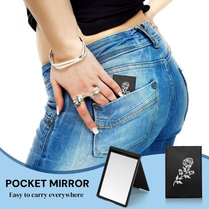 ZOOFOX 50 Pieces Mini Folding Mirror Bulk - Compact Makeup Mirror for Purse, Portable Travel Mirror for Women Party Favors Daily Use Avelisse