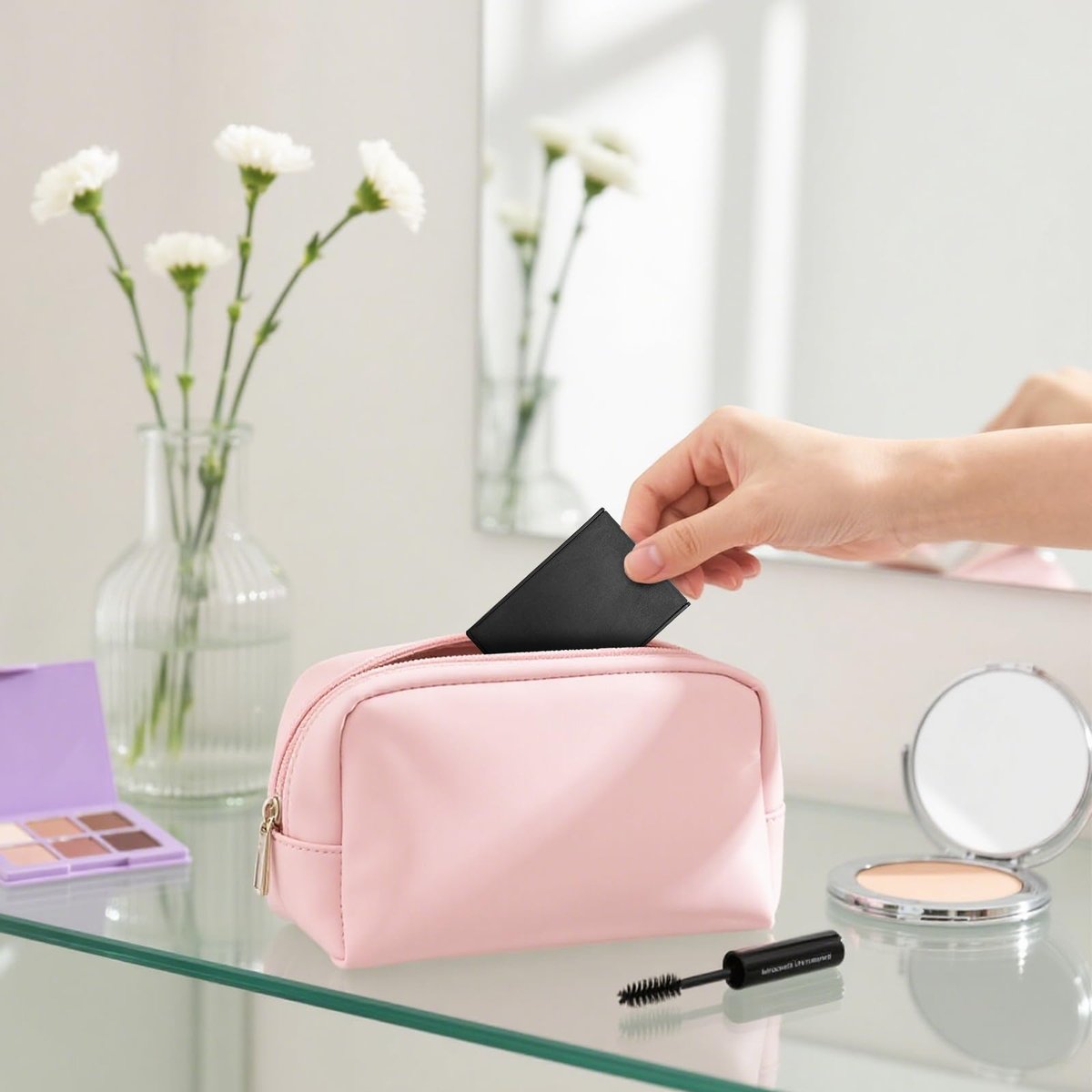 ZOOFOX 50 Pieces Mini Folding Mirror Bulk - Compact Makeup Mirror for Purse, Portable Travel Mirror for Women Party Favors Daily Use Avelisse