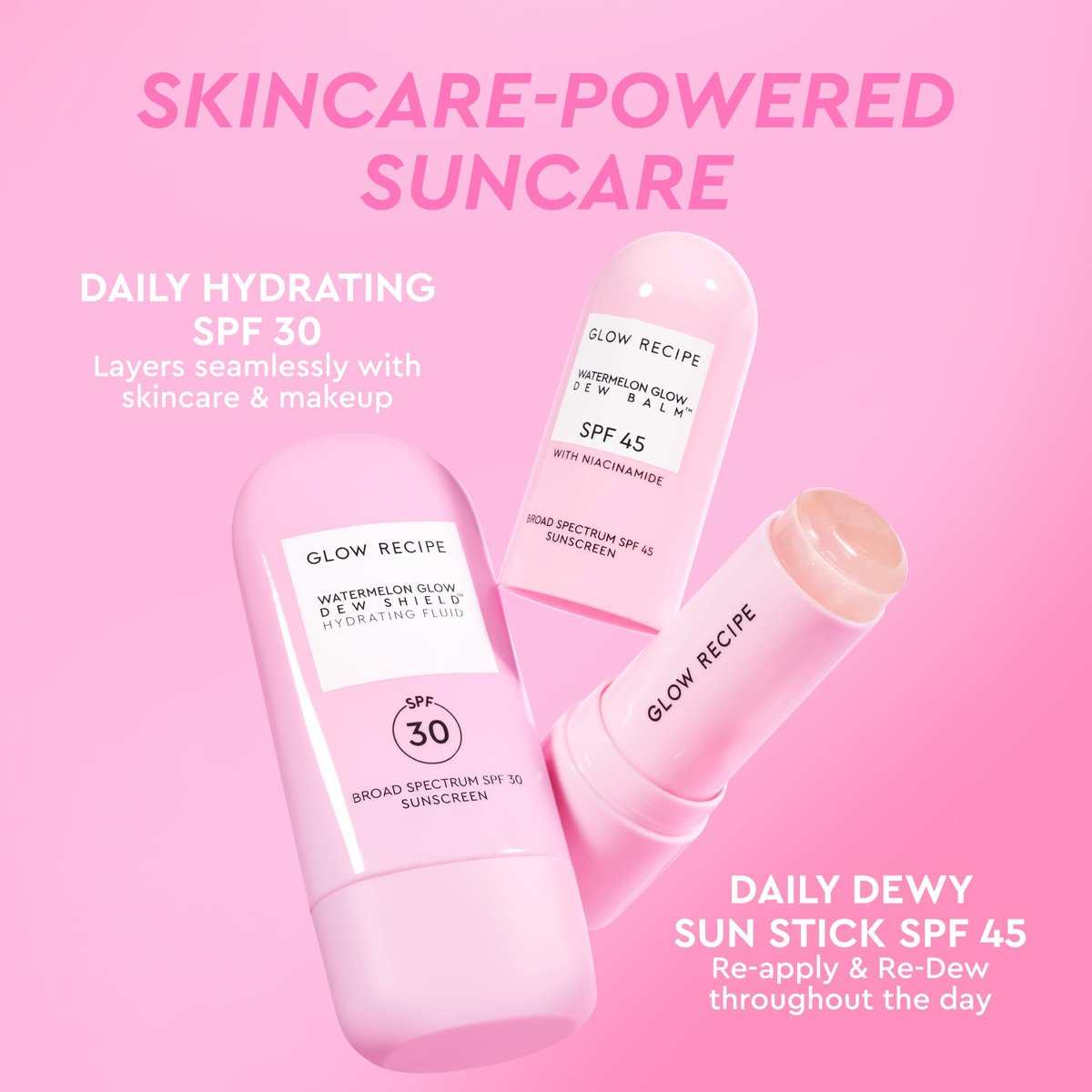 Glow Recipe Dew Shield Korean Face Sunscreen SPF 30, Broad Spectrum Hydrating Sunscreen Moisturizer, Dewy Lightweight Primer for Under Makeup, No White Cast or Pilling, Niacinamide (15ml) Avelisse
