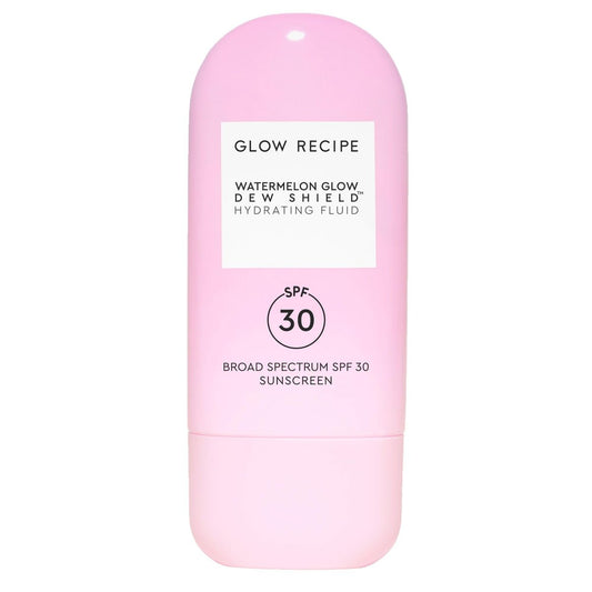 Glow Recipe Dew Shield Korean Face Sunscreen SPF 30, Broad Spectrum Hydrating Sunscreen Moisturizer, Dewy Lightweight Primer for Under Makeup, No White Cast or Pilling, Niacinamide (15ml) Avelisse