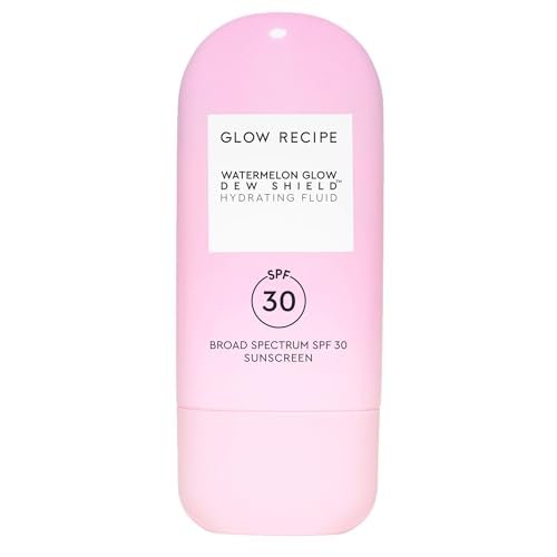 Glow Recipe Dew Shield Korean Face Sunscreen SPF 30, Broad Spectrum Hydrating Sunscreen Moisturizer, Dewy Lightweight Primer for Under Makeup, No White Cast or Pilling, Niacinamide (15ml) Avelisse