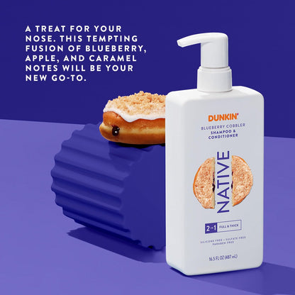Native Limited Edition Blueberry Cobbler 2-in-1 Shampoo and Conditioner | 16.5 oz